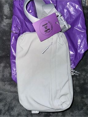 Iris & rainbow Light Gray Crossbody Bag
